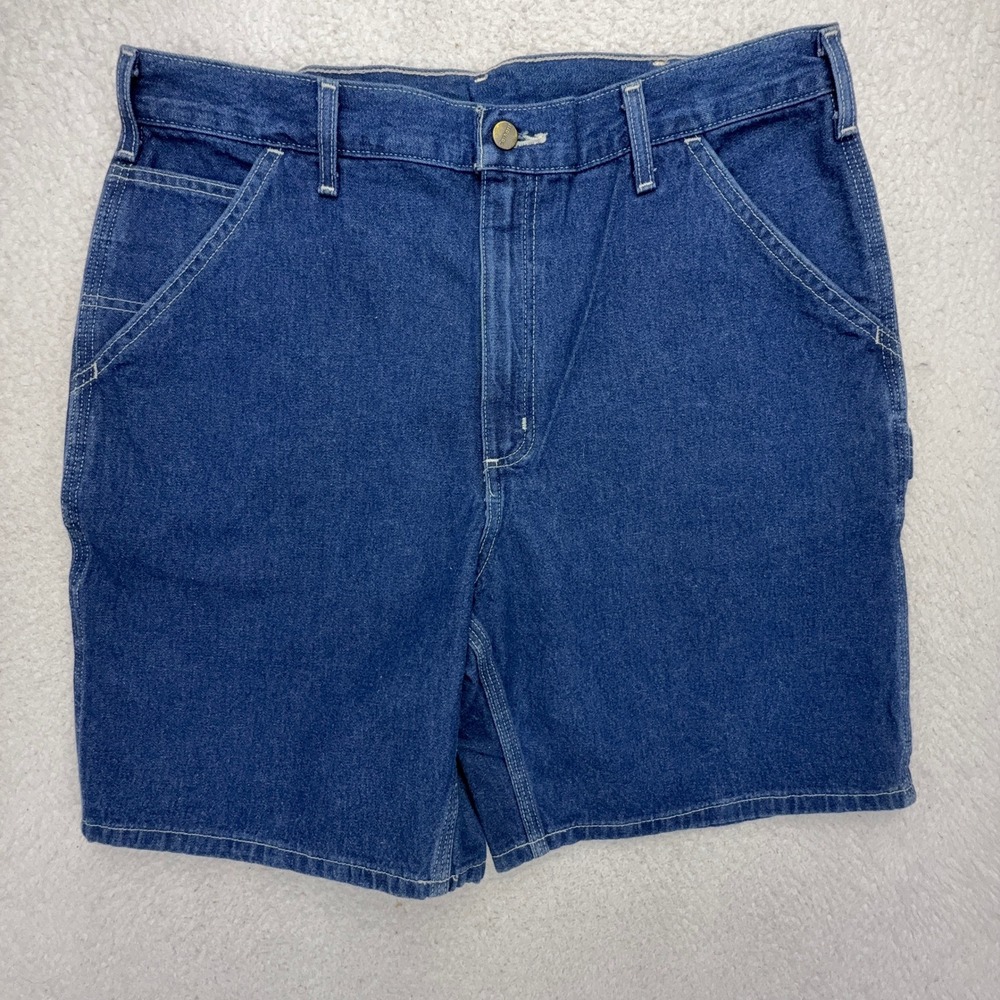 Carhartt Denim Carpenter Work Shorts Mens 36 B28 DST Darkstone NWT NOS